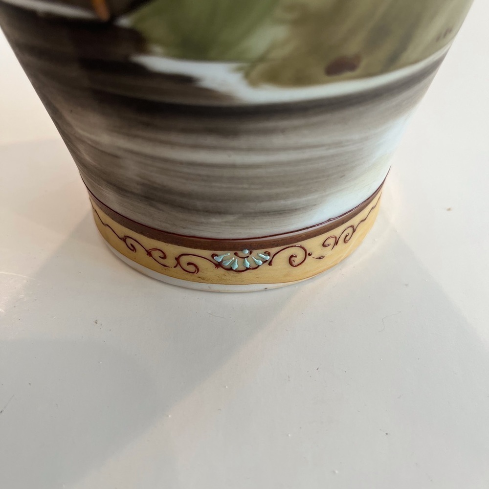 Hand Painted Vase with Windmill - Picture 9 of 11
